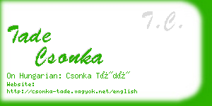 tade csonka business card